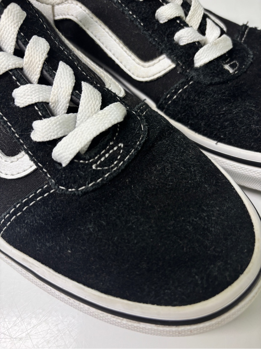 Vans Old Skool Black White Low-Top Sneakers - Size 5.5 - Picture 6 of 10